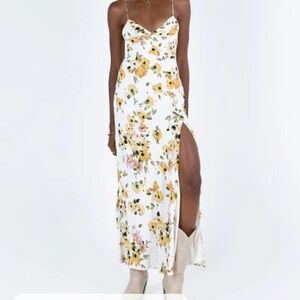 Princess Polly Floral Maxi Dress in Yellow and Pink